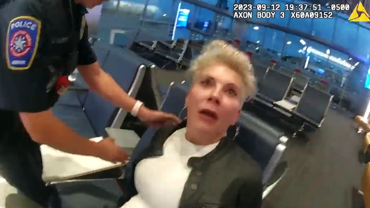 Drunk Woman Assaults Airport Staff and Resists Arrest - YouTube