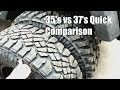 Comparaison jeep wrangler 35s vs 37s