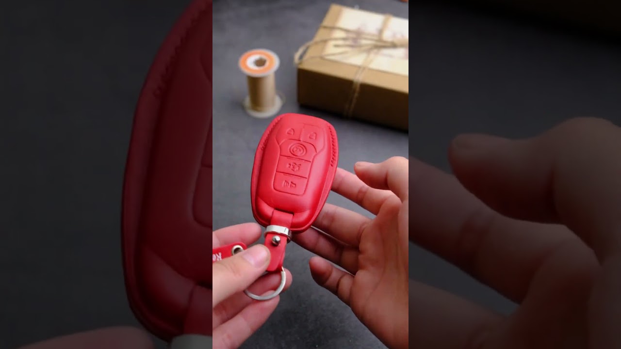 Ford Mustang Key Fob Cover, Best Leather Key Case for Ford Mustang, Handmade Leather Key Case