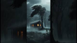 Relaxing Heavy Rainfall and Thunderstorm in Forest for Better Sleep