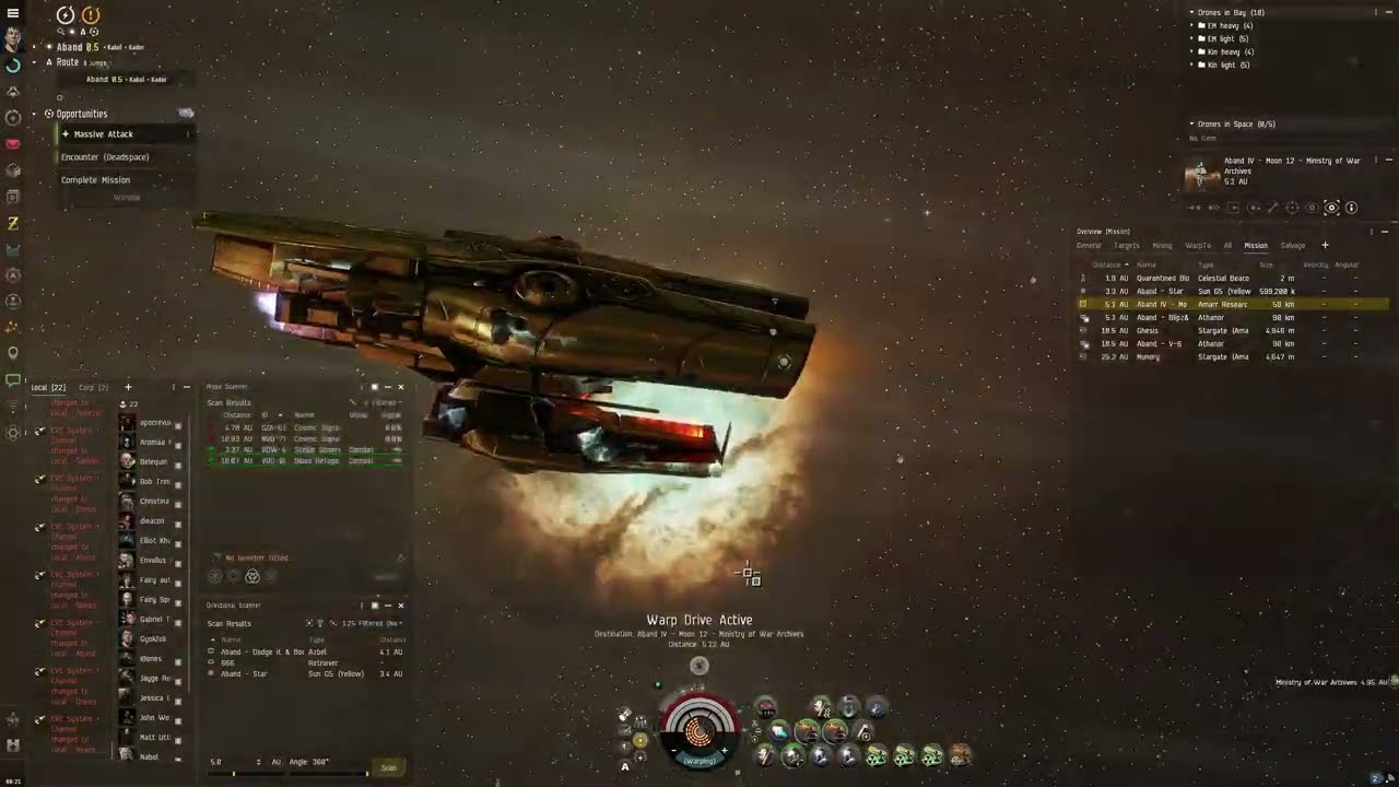 Eve Online - Leshak Level 4 mission gameplay - Massive Attack (Sansha)