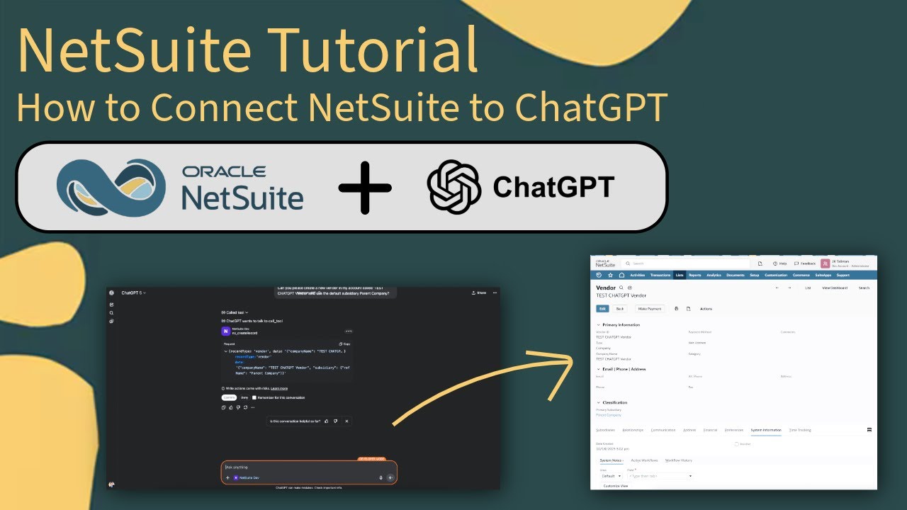 Учебное пособие по NetSuite: как подключить NetSuite к ChatGPT