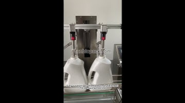 Automatic Double Head Laundry Detergent Filling Capping Machine #pastefillingcappingmachine