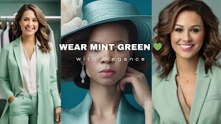How to perfectly mix and Match Mint Green colour for classy and elegant look #subs loo style#model
