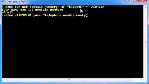 Ruby Programming Tutorial   26   Decision Making with Regular Expressions