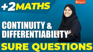 Plus Two Maths | Sure Questions | Continuity and Differentiability | Eduport Class 12