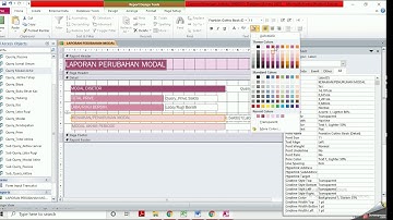 Tutorial Access Cara Membuat Laporan Keuangan Part 9/15 Membuat Laporan Perubahan Modal
