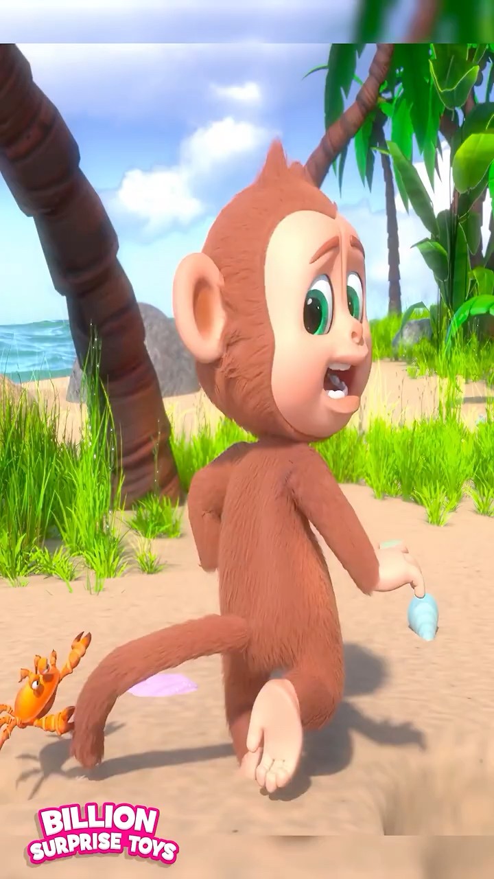 Funny monkey vs crab cartoon ?? #shorts #funny