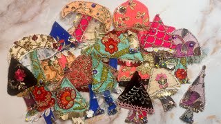 Boho Mushrooms- Sari & Bead Embellished (Inspired by ​⁠@KriRama )