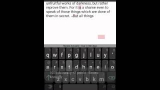 Ephesians 5 - Memorizing Scriptures with Scripture Typer Android App