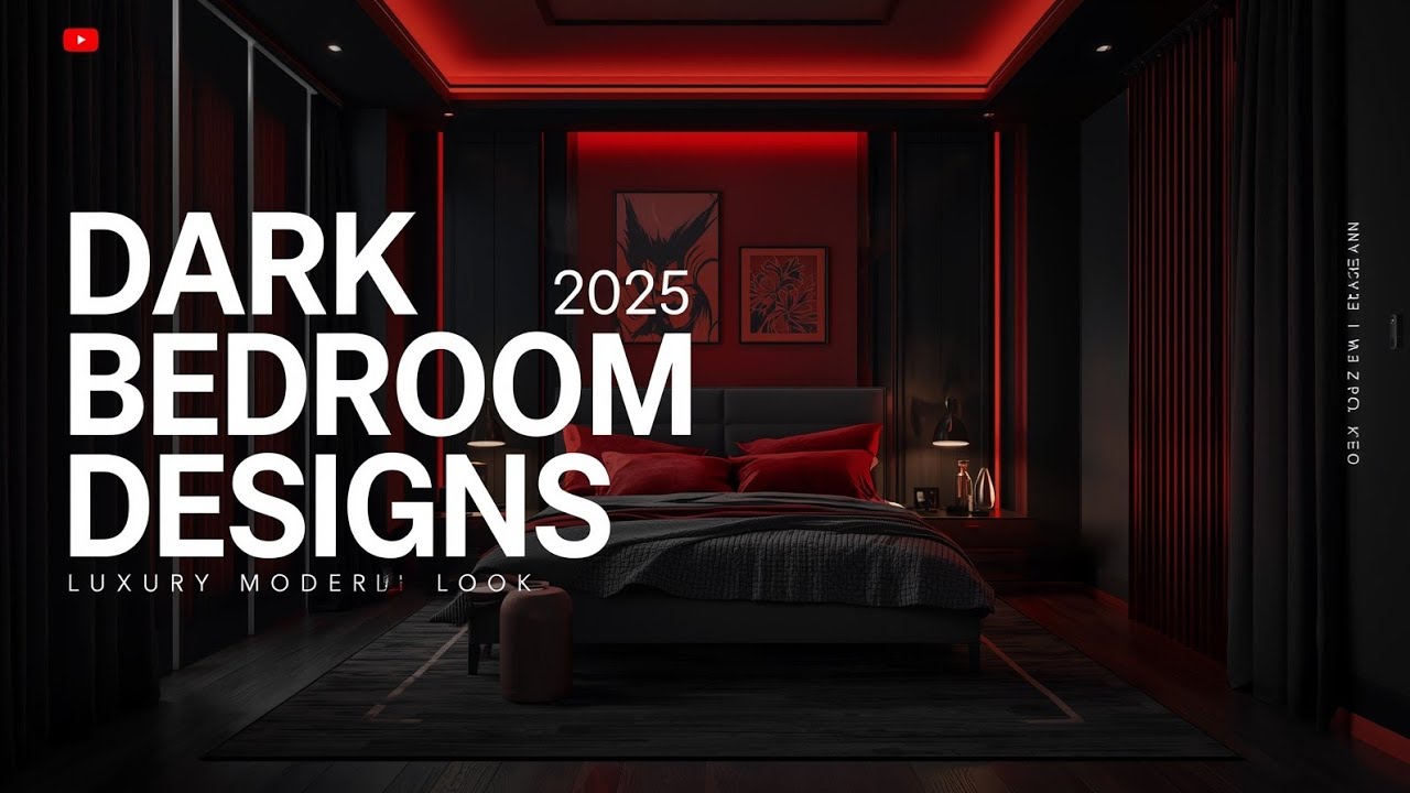 “Latest Dark Bedroom Designs 2025 | Red, Black, Gray & Modern Color Combos | 8 Premium Views”