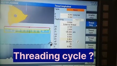 Threading cycle in Siemens 828D. Thread Program#CNC Program of Threading.