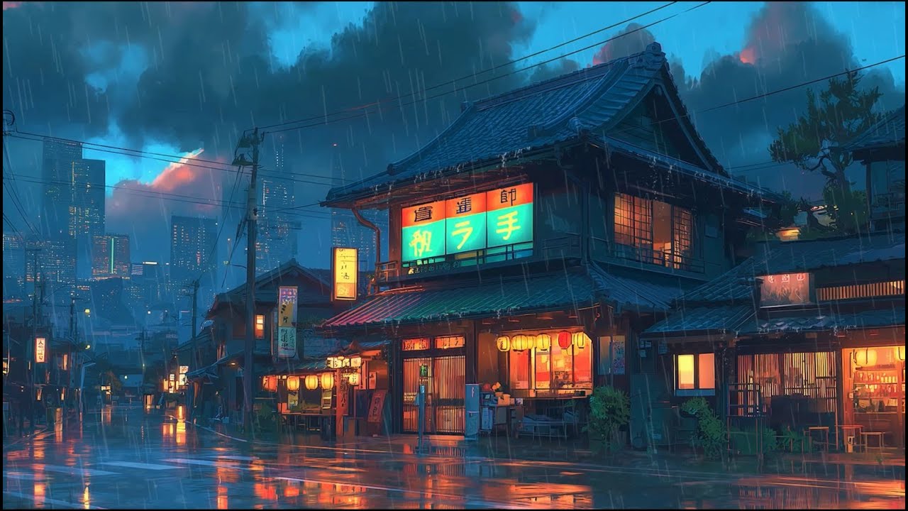 Streetlight Drizzle & Retro Tapes 🌧️ Nostalgic Lofi Chill Session