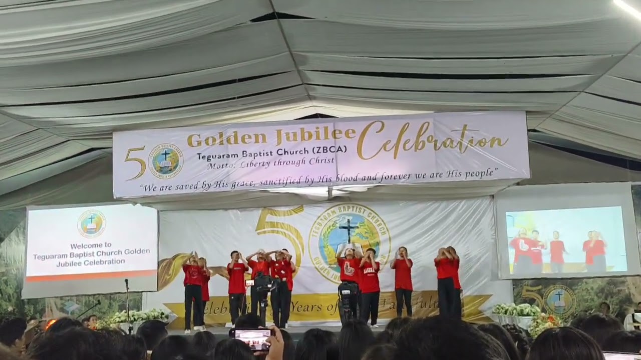 Teguaram Golden jubilee opening dance  live performance by Sunday school students 