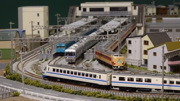 485系が活躍した北陸特急をNゲージ複々線レイアウトで楽しむ！N scale model railroad layout
