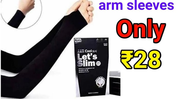 Let's Slim Arm Sleeves with UV Protection for Sports & Driving 1 Pair