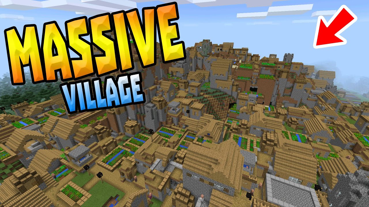 BIGGEST VILLAGE EVER in MCPE!!! - Villager Addon Mod - Minecraft PE
