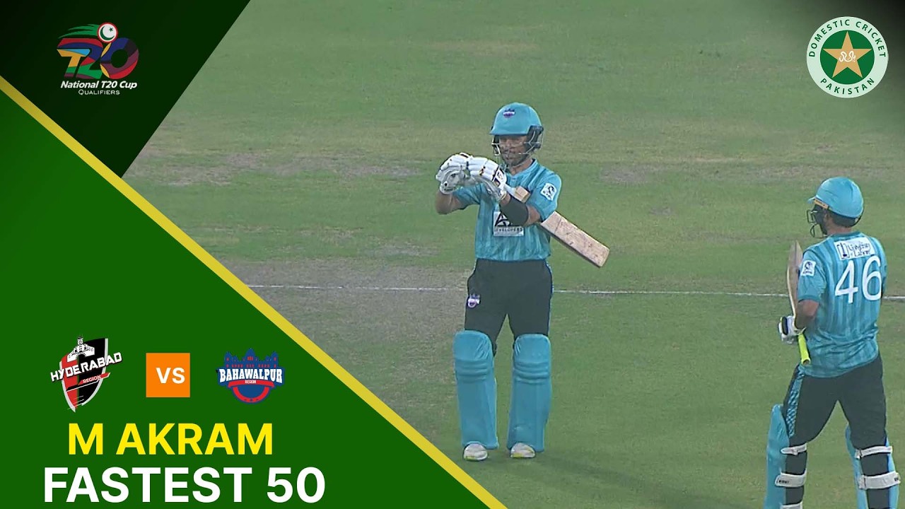 M Akram Hits Fastest 50 in Domestic Cricket | HYD vs BWP | National T20 ...