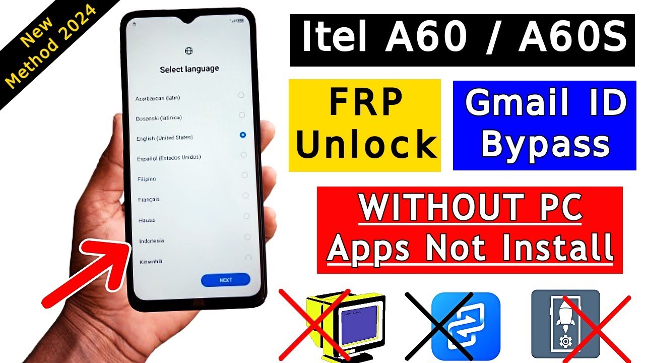 Itel A60 | A60s FRP Bypass Without PC Android 12/13 |