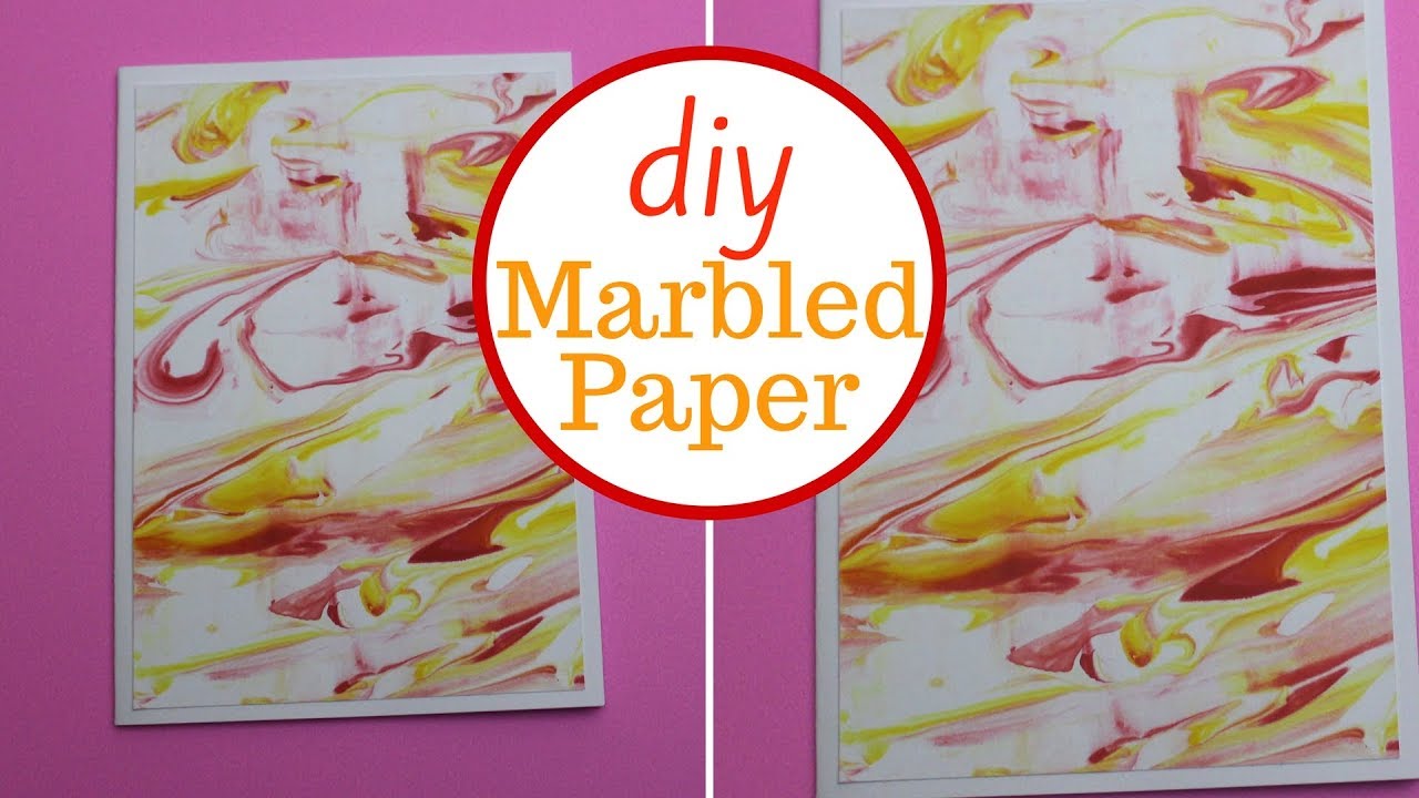 Cheap DIY Marbled Paper | Shaving Cream Marbling - YouTube