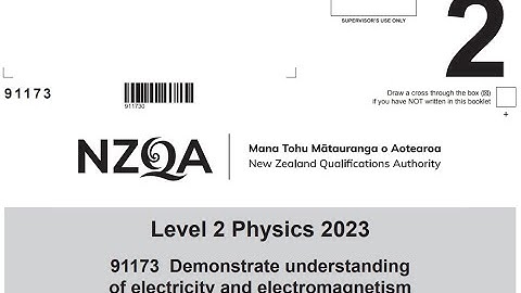 NCEA Level 2 Physics - Electricity and Electromagnetism 2023 Exam Paper NZQA 91173