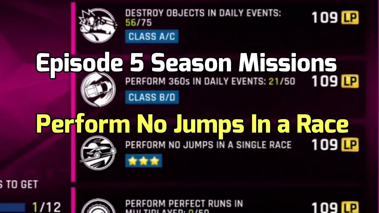 Asphalt 9 Perform No Jumps in a Single Race 3* Car English