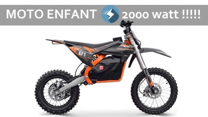 Dirt Bike moto électrique enfant 1000 Watts RXF Rocket Orange pour