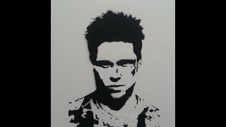 spray paint art - Brad Pitt - made by Lise