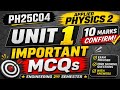 Engineering Physics 2 (PH25C04) Unit 1 MCQs | Don’t Miss Easy 10 Marks ⚡ | Engineering king
