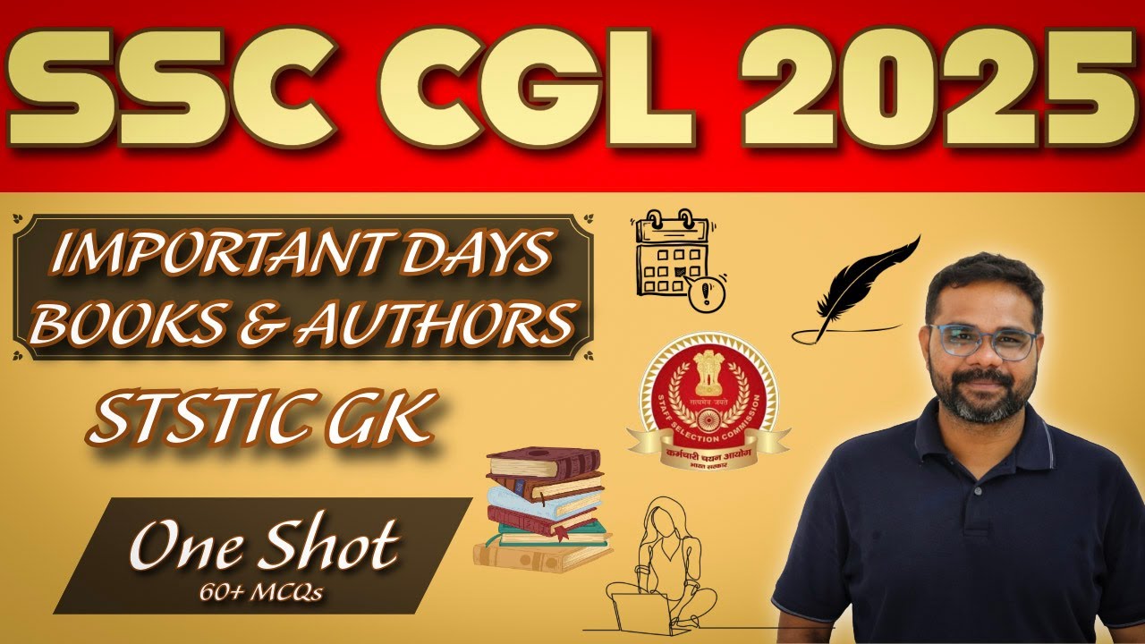 SSC CGL 2025 Static GK One Shot | Important Days & Books and Authors ...