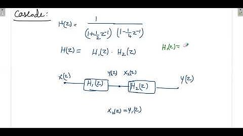 5.5 Block Diagram Realization in Direct form, Cascode, Parallel form