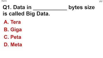 Introduction to BigData MCQ test