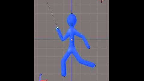 Easy Blue Stick Man made with Blender 2.68 Demo