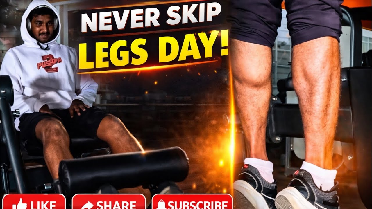 Never Skip Leg Day 💀 Leg Day Reality | Telugu gym vlogs