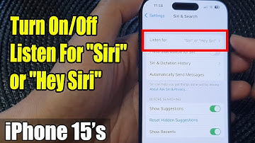 iPhone 15/15 Pro Max: How to Turn On/Off Listen For "Siri" or "Hey Siri"