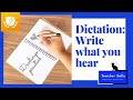 Dictation write what you hear activity 2 for duolingo english test and general english practice