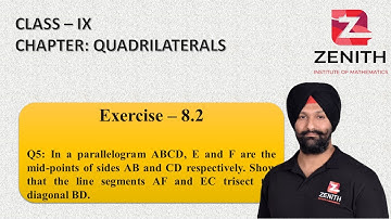 In a parallelogram ABCD, E and F are the  mid-points of sides AB and CD respectively. Show that....