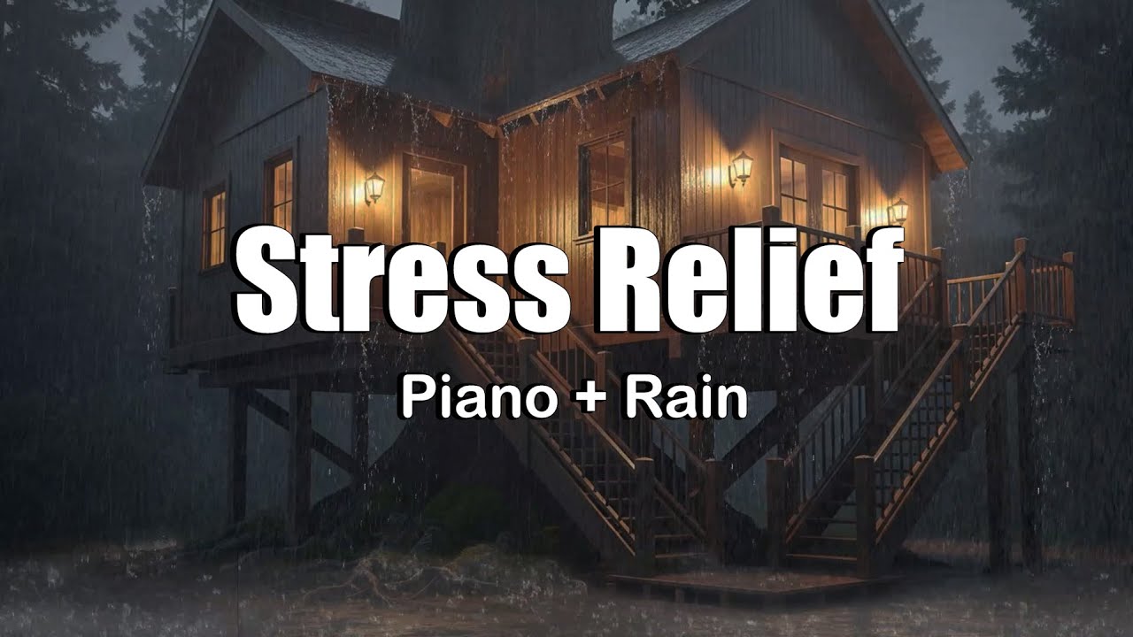 Gentle Rain Sounds and Calm Piano Music for Deep Sleep Stress Relief and Peaceful Rest