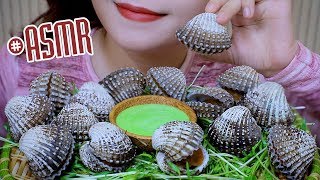 ASMR eating giant blood cockle with Water convolvulus,EATING SOUNDS | LINH-ASMR