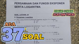 37 SOAL PERSAMAAN LOGARITMA (1)