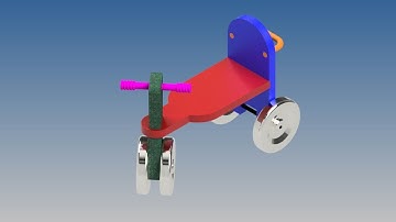 Autodesk Inventor 2019 exercise model for beginners-P1 Assembly (Push and Go Trike)