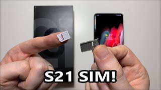 How to Insert SIM Card Samsung Galaxy S21 / S21+ / S21 Ultra 5G (No MicroSD)