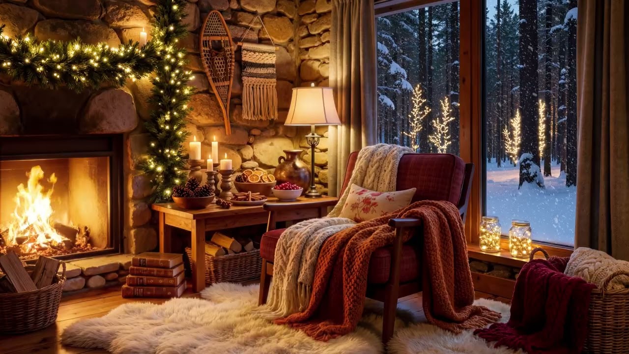 Fireplace Ambience 🔥 Relaxing Piano Music and Fireplace Ambience for Focus, Reading & Calm