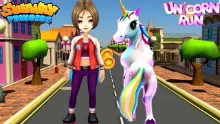 Subway Princess Runner🏃‍♀️ V/S Unicorn Run🦄 - Endless Run | Android/iOS Gameplay FHD screenshot 4
