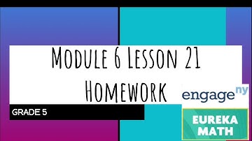 Engage NY // Eureka Math Grade 5 Module 6 Lesson 20 Homework