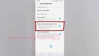 Android Nougat : How to Enable or Disable Face unlock when screen turn on Samsung Galaxy S8 or S8+ screenshot 3