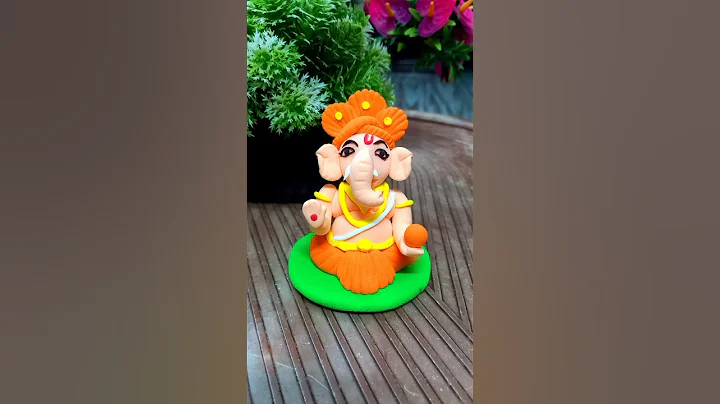 Ganpati Idol Making with Clay | Diy Clay Easy Ganesha #shorts #ganpati #ganeshchaturthi #clay