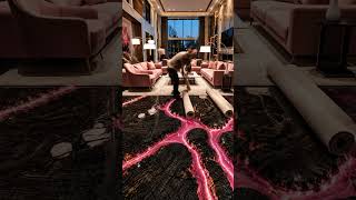 💖 Burnt Wood & Pink Epoxy Floor Transformation ✨