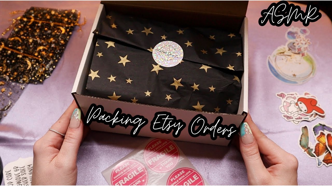 ASMR | Packing Etsy Orders✨📦(Lots of Crinkles)