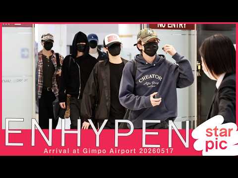 엔하이픈 '3관왕 축하해요!' [STARPIC] ENHYPEN Arrival at Gimpo Airport 20260517